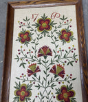 Vintage John L Gieroch Framed Wall Art Linen Burlap 1760 