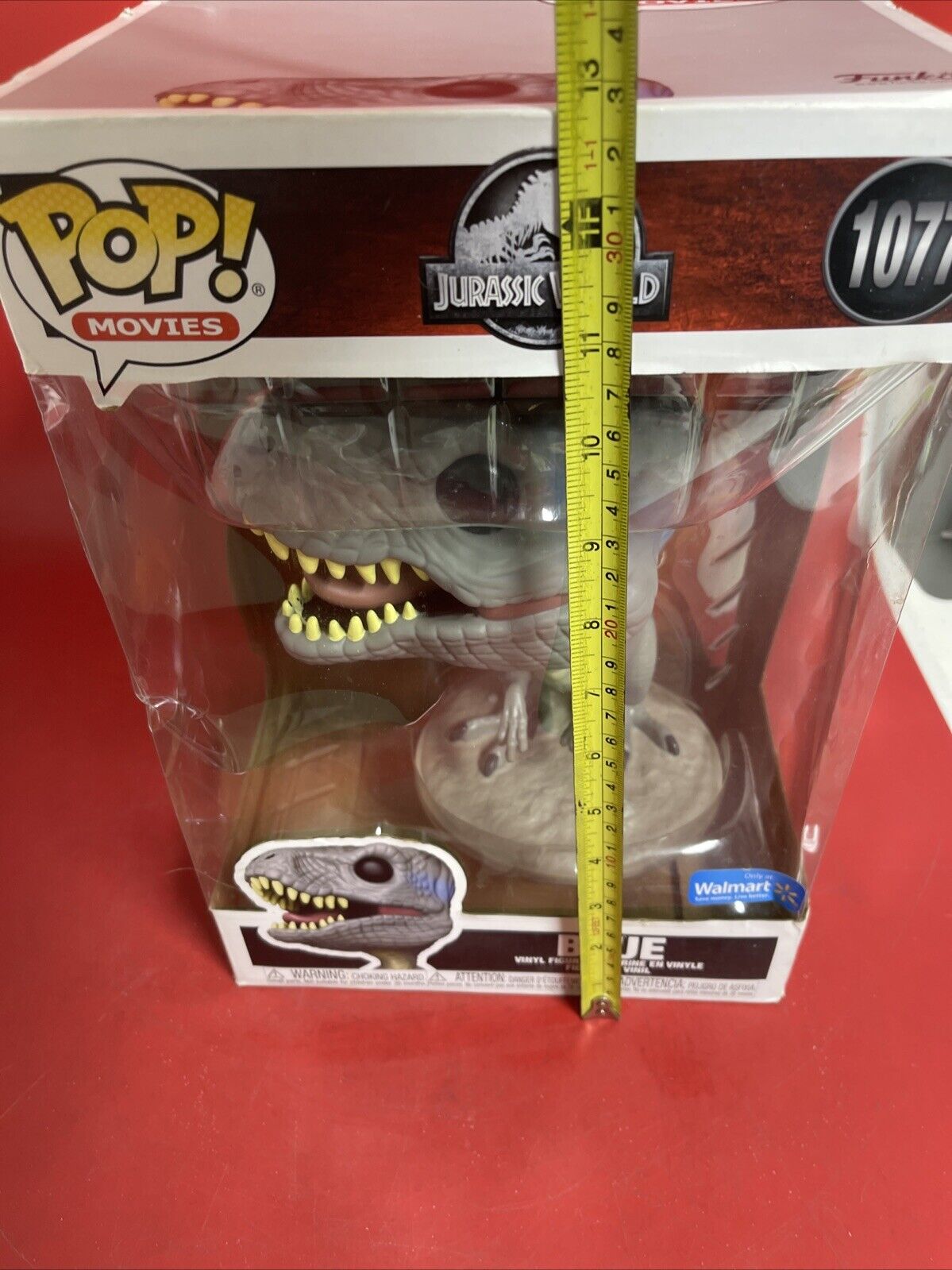 Funko Pop! BLUE Jurassic World #1077 Walmart Exclusive  JUMBO Box Damage!