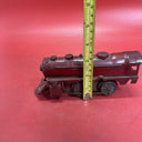 Vintage red locomotive, winding mechanism key