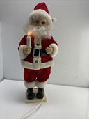 VTG Orginal Motion-ettes of Christmas sculptured Porcelite Santa Figure - Moves