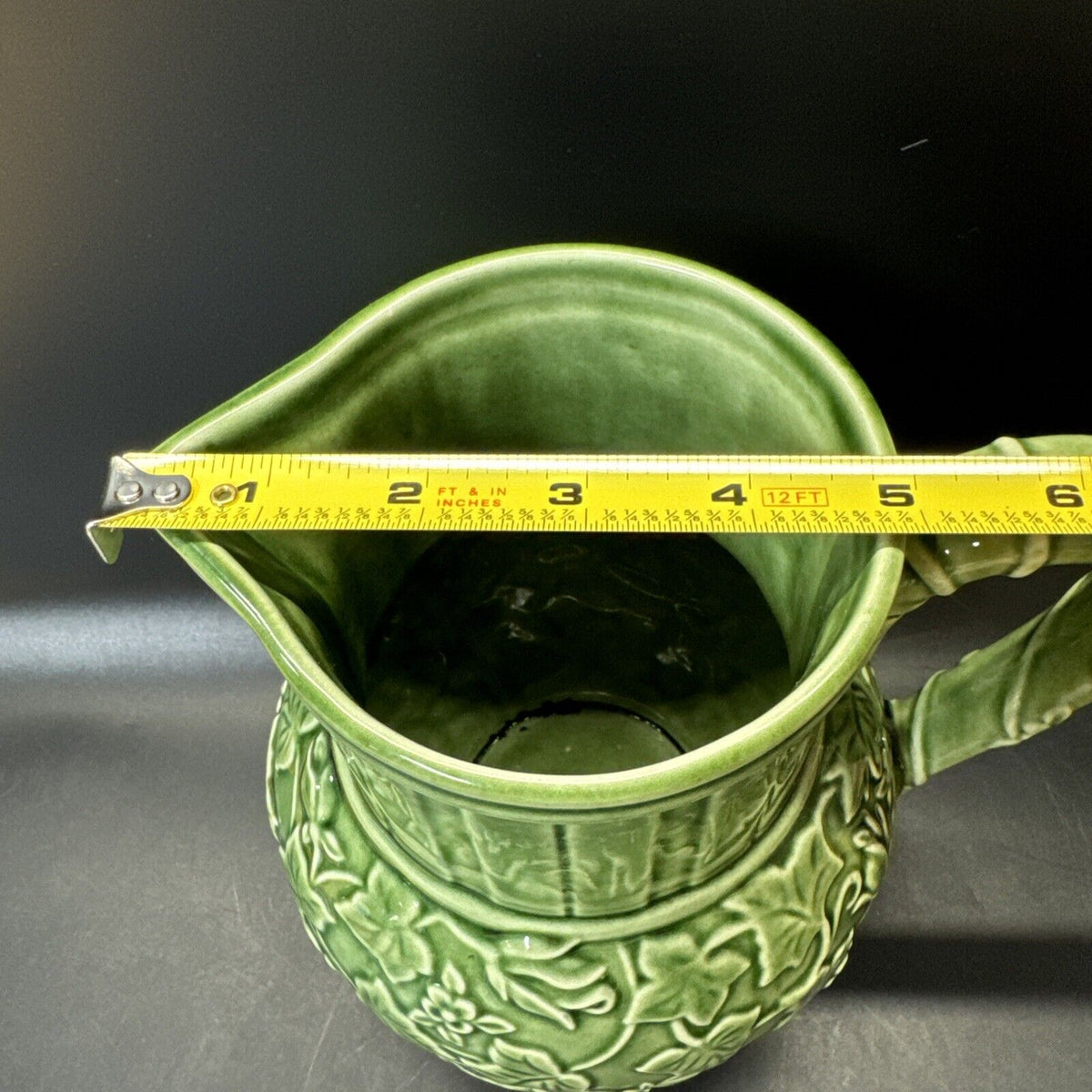 Lenox Pitcher Summer Terrace Green 8” Pottery