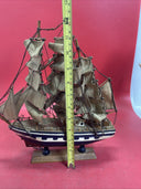 Wooden Ship Model With Anchor