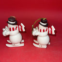 5 Lenox Ornaments Penguin, Snowman Ski, Teddy Bear Very Merry Porcelain