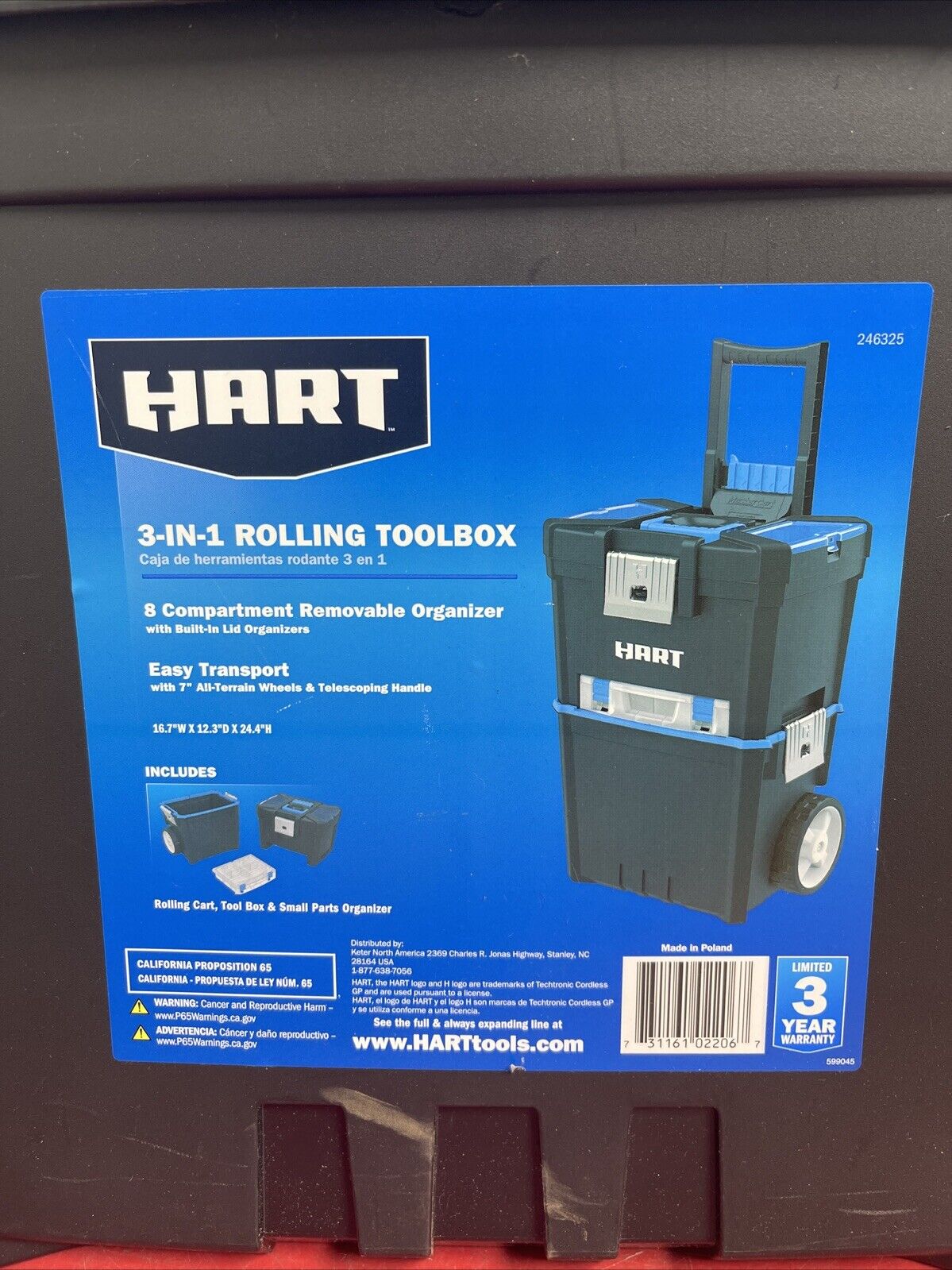 HART TOOL TOOL BOX STACKABLE TWO TIER