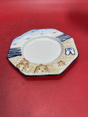 Candle Shade and Plate With Nautica Scene Ceramic