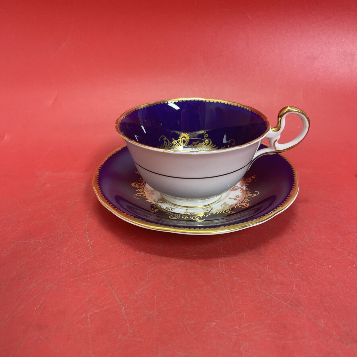 Vintage Aynsley Bone China Rose Bouquet Cup And Saucer England G.1515