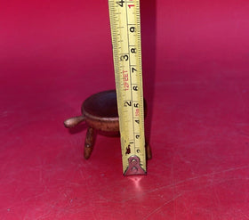 Vintage miniature dollhouse Colonial Tri Corner Milking Stool, 1:12 scale