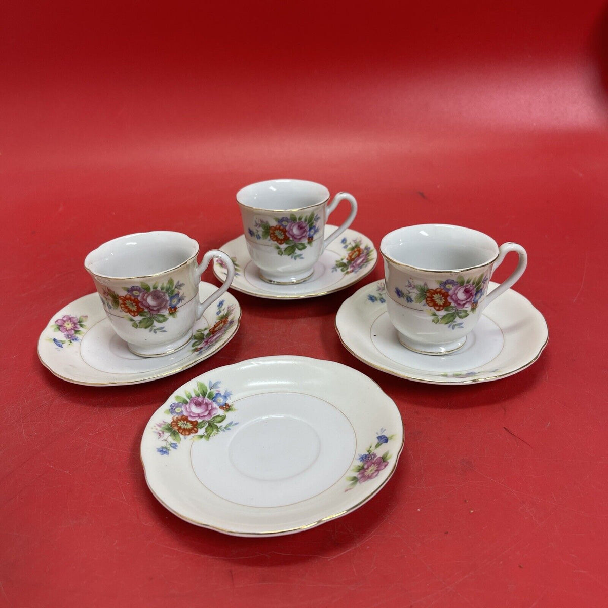 Vintage Adline China Demitasse Tea Cup and Saucer Made in Occupied Japan 3 &4