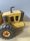 Tonka Mighty 2 Blade Grader Orange 1970's Pressed Steel