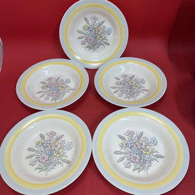 Vintage American Limoges TRIUMPH YELLOW Soup  Bowl Lot 5 (8”)