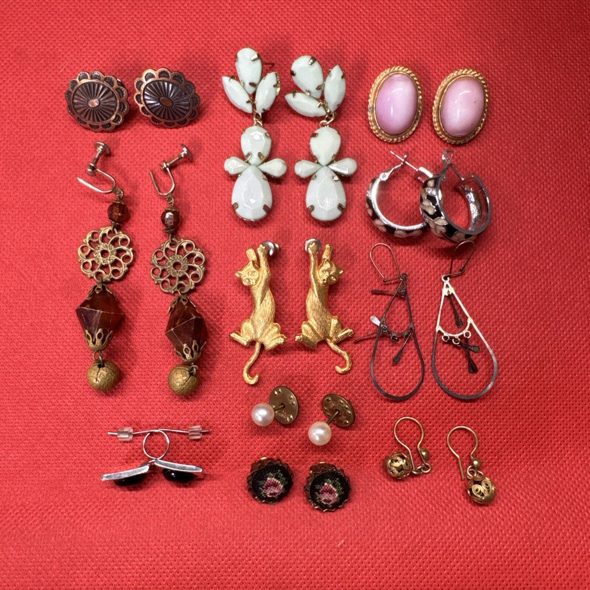 Vintage Clip/Screw back Earrings/ Lot Of 11