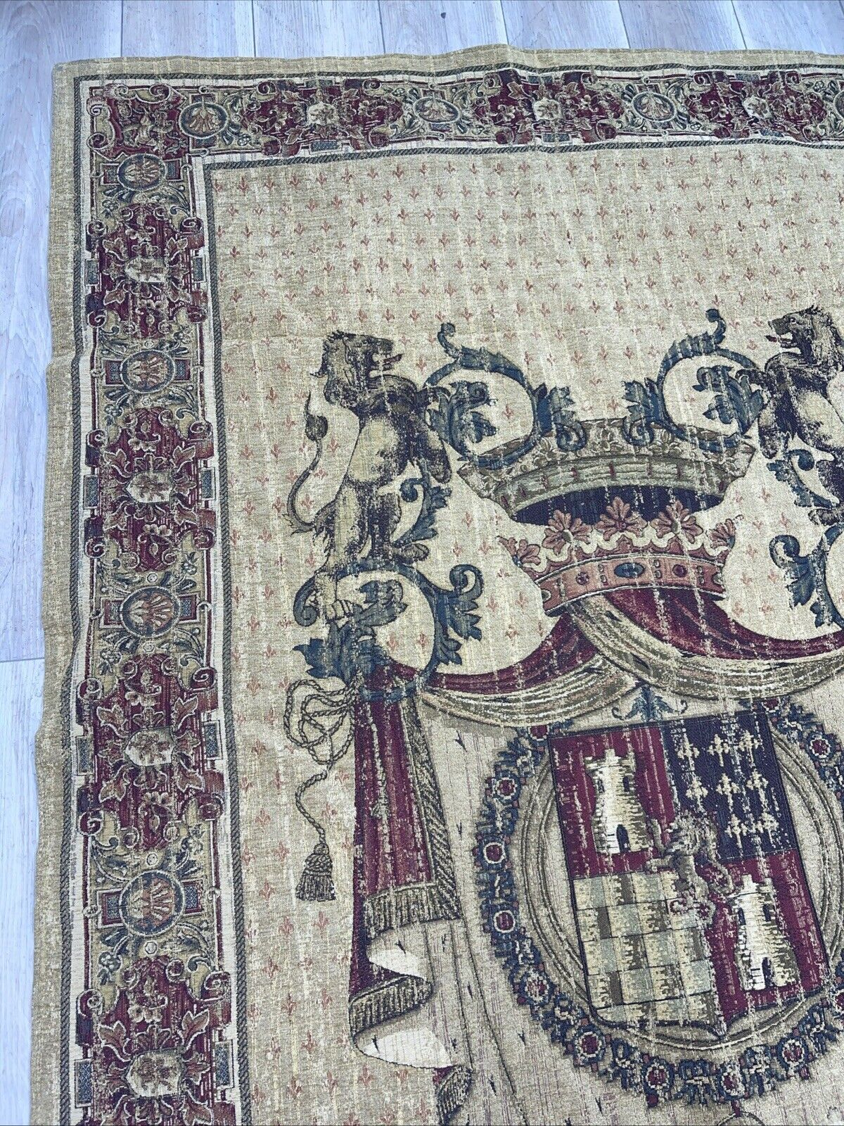 Antique Venerable Tapestry of the French Coat of Arms 72"x52