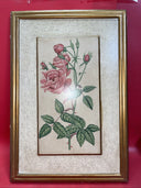 Vintage Botanical Lithograph Flower Print Roses Tree