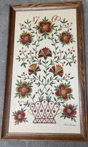 Vintage John L Gieroch Framed Wall Art Linen Burlap 1760 