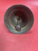 Antique Brass Metal School House Dinner Church Farm 8”,Bell Wood Handle