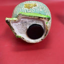 Vintage Chalkware Holiday Fair Mouse in Melon Piggy Coin Bank Neon Kitsch 1960s