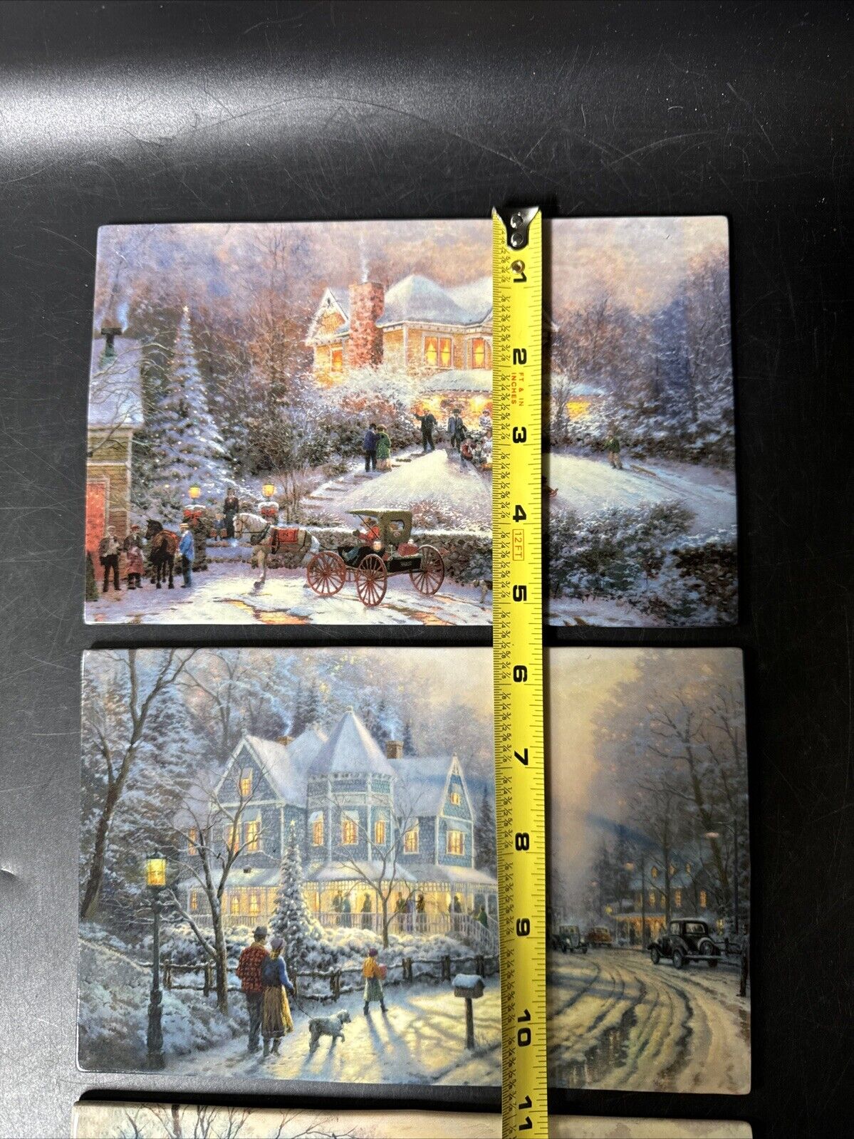 Thomas Kinkade Holiday Winter Collectible Trays/ Lot Of 3