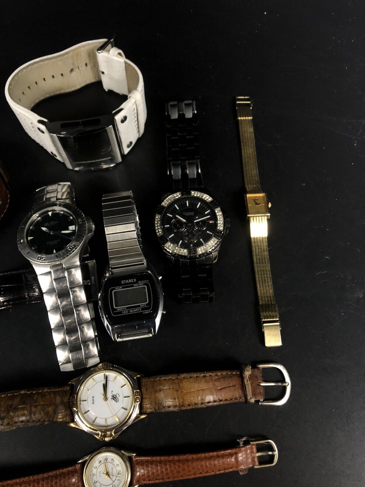 Lot of 9 Watches - Fossil, Seiko, Mercedes Benz… For PARTS