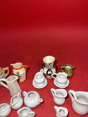 Lot Of Miniature Ceramic Plates, Teapots, Cups