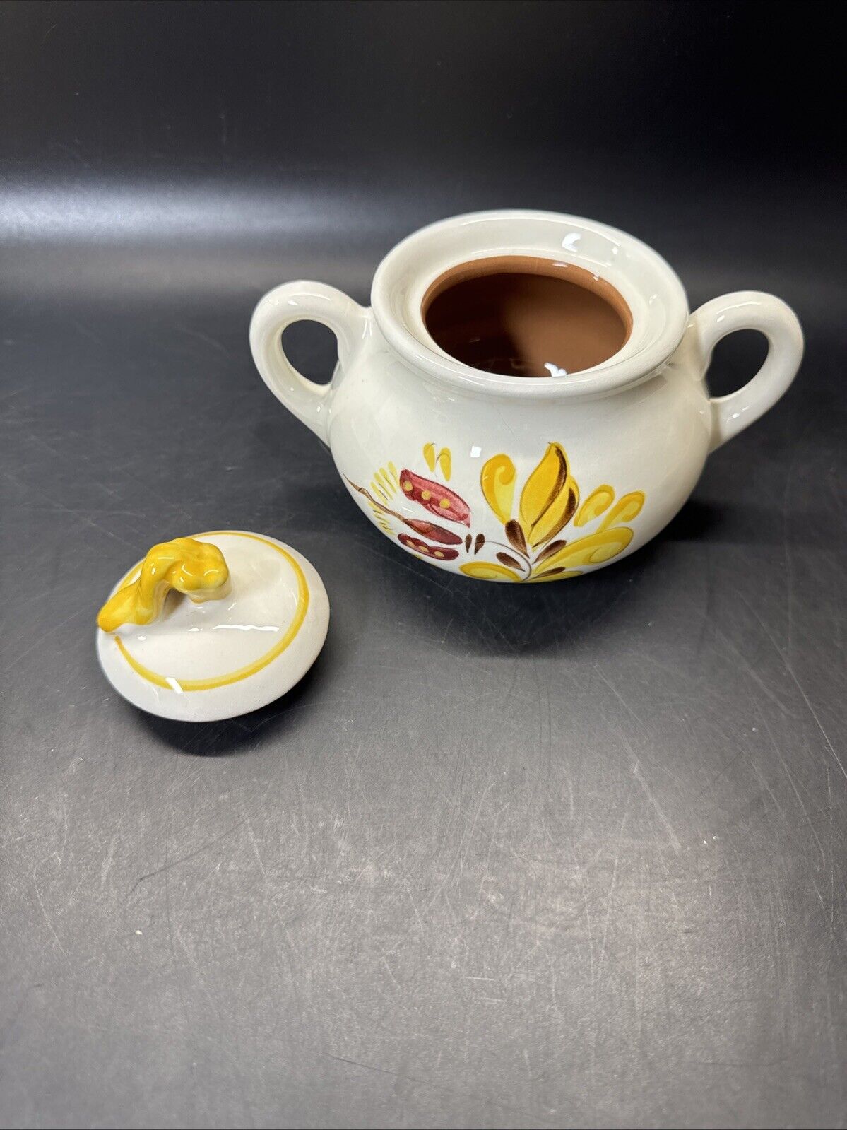 Stangl Pottery Mid Century Autumn Flower Creamer and Covered Sugar Bowl