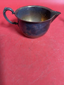 Decorative Sheridan E. P. S. Silverplate lidded sugar bowl ,creamer &tray