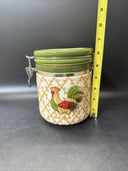 Vintage Canister Jar La Dolce Vita Rooster Vine COLLECTION 6”