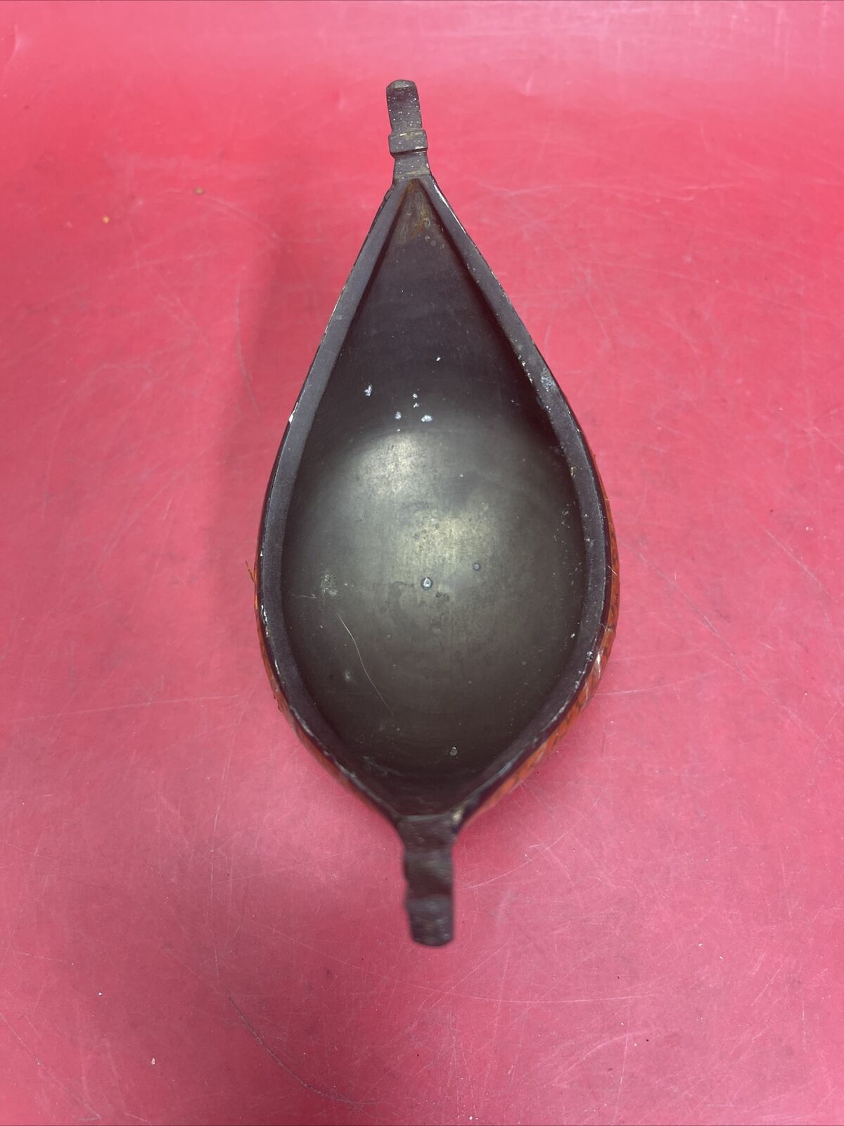 Kashkul Begging Bowl Kashmir Handcrafted Papier Mache Lacquer Brass Dish