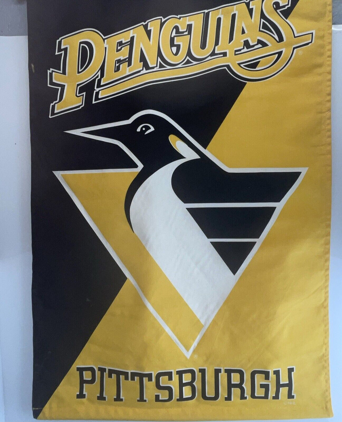 PITTSBURGH STEELERS PENGUINS HOCKEY FOOTBALL BANNER, 43" X 28" Made In USA