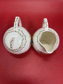 Vintage Set 2  Crooksville China Co. Petit Point Sugar Bowl & Creamer