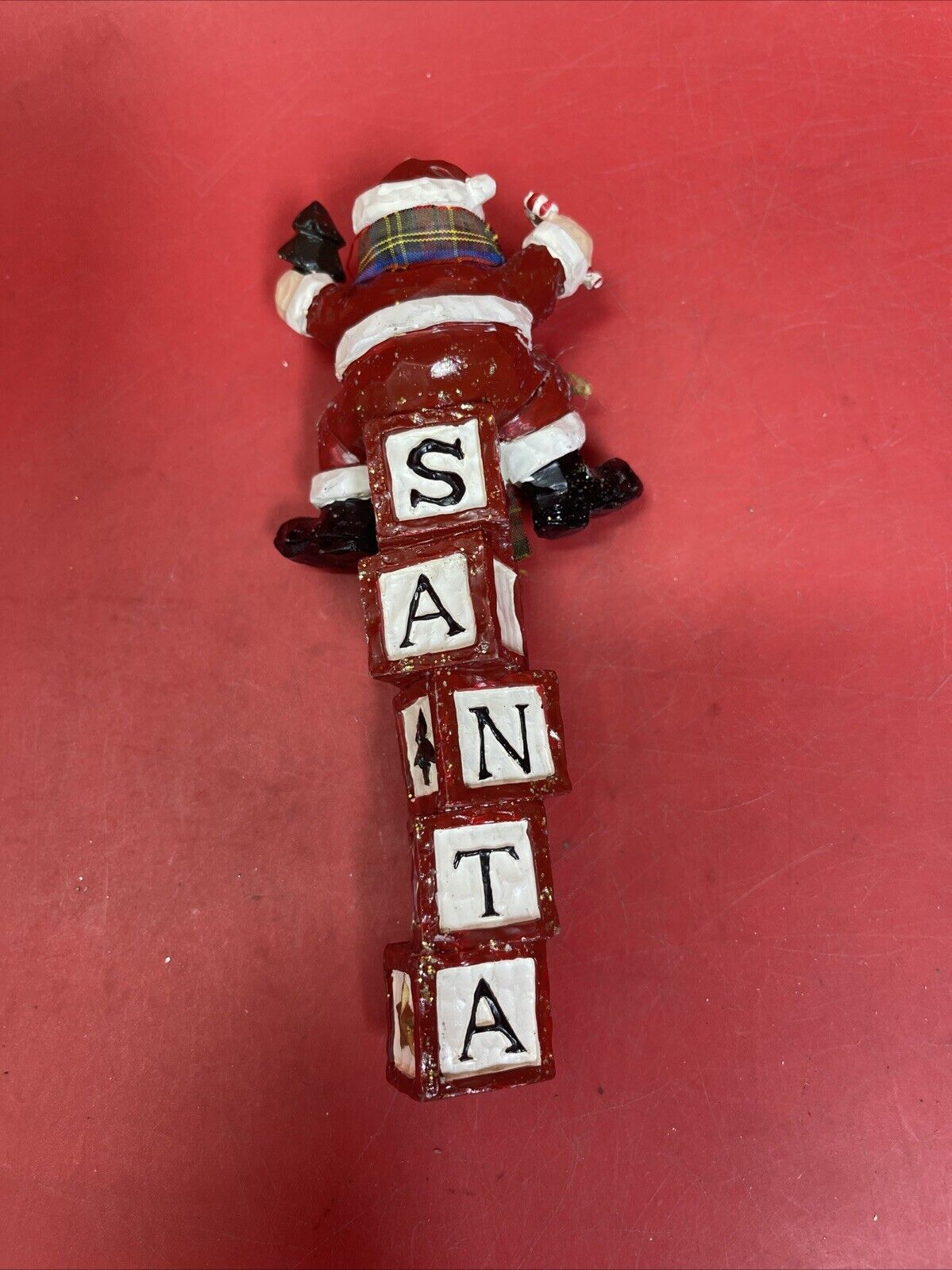 Vintage Santa Ornaments Resin Set Of 11