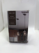 6-in Brushed Nickel Country Cottage Mini Clear Glass Bell Pendant