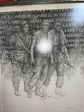 Military Lithograph. Vietnam Remembered 1985 Jim Poe Art Print