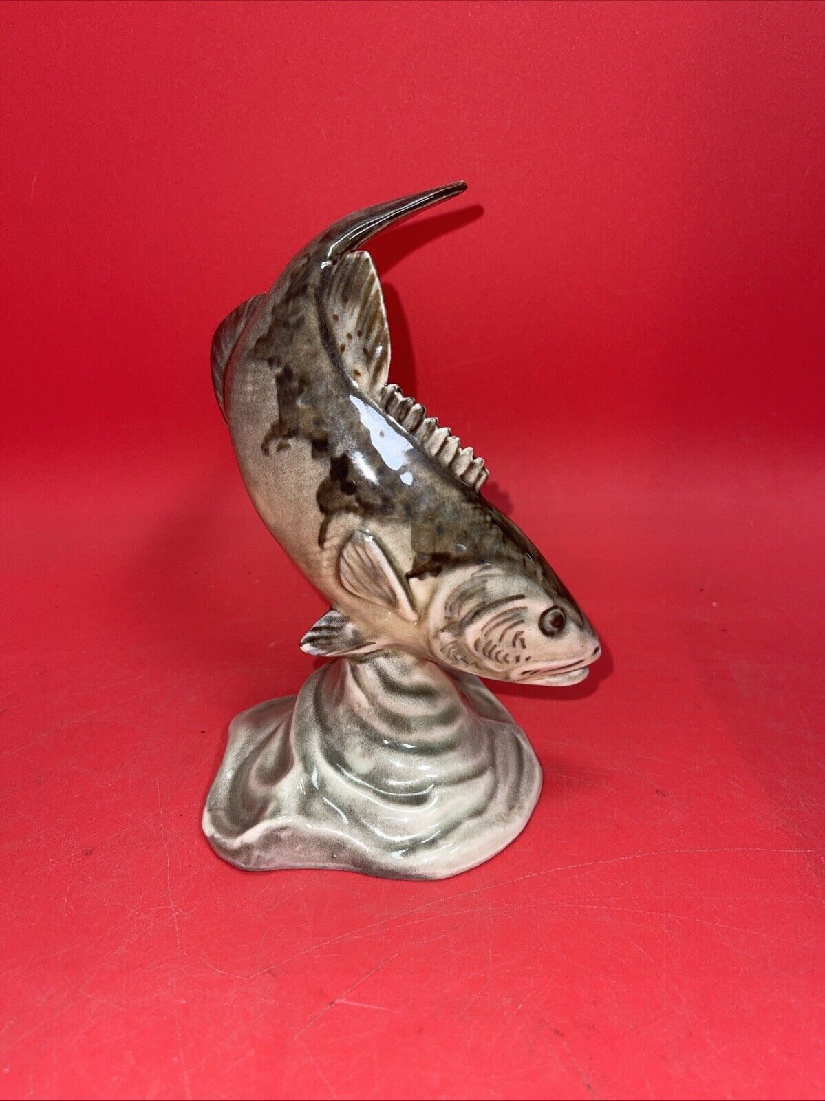 ART DECO  Porcelain PERCH FISH FIGURINE