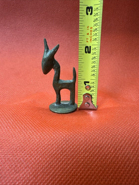 Vintage Miniature Brass Bambi Deer Figurine Modernist Hagenauer Style MCM