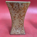 Vtg McCoy Graduated Square Weeping Gold Sunburst Vase 24k Gold Lot 2