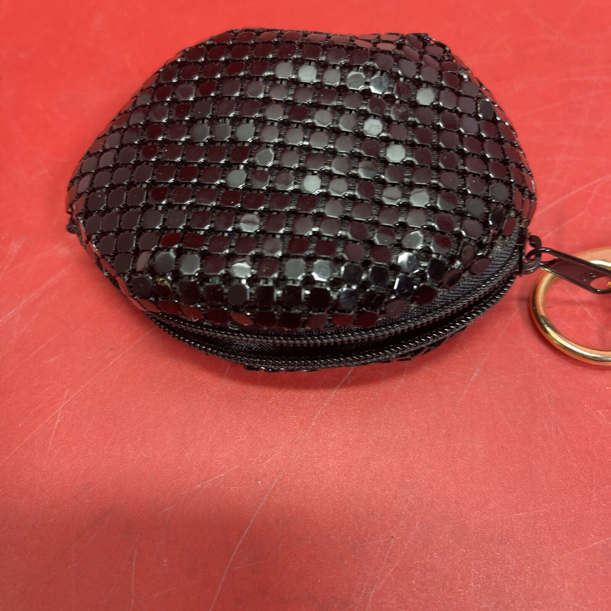Vintage Set of 4 Black, Gold and Silver Mesh Sequin Wallets