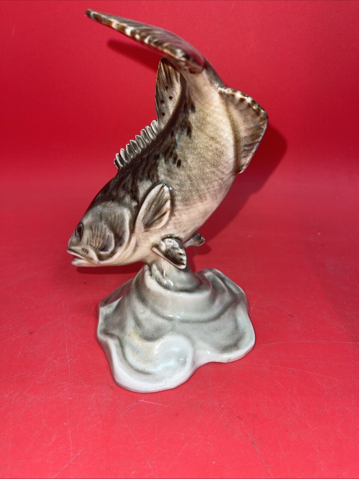 ART DECO  Porcelain PERCH FISH FIGURINE