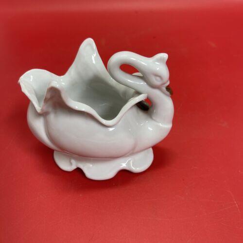 Vintage Lot of 2 Swans Porcelain Trinket Dish