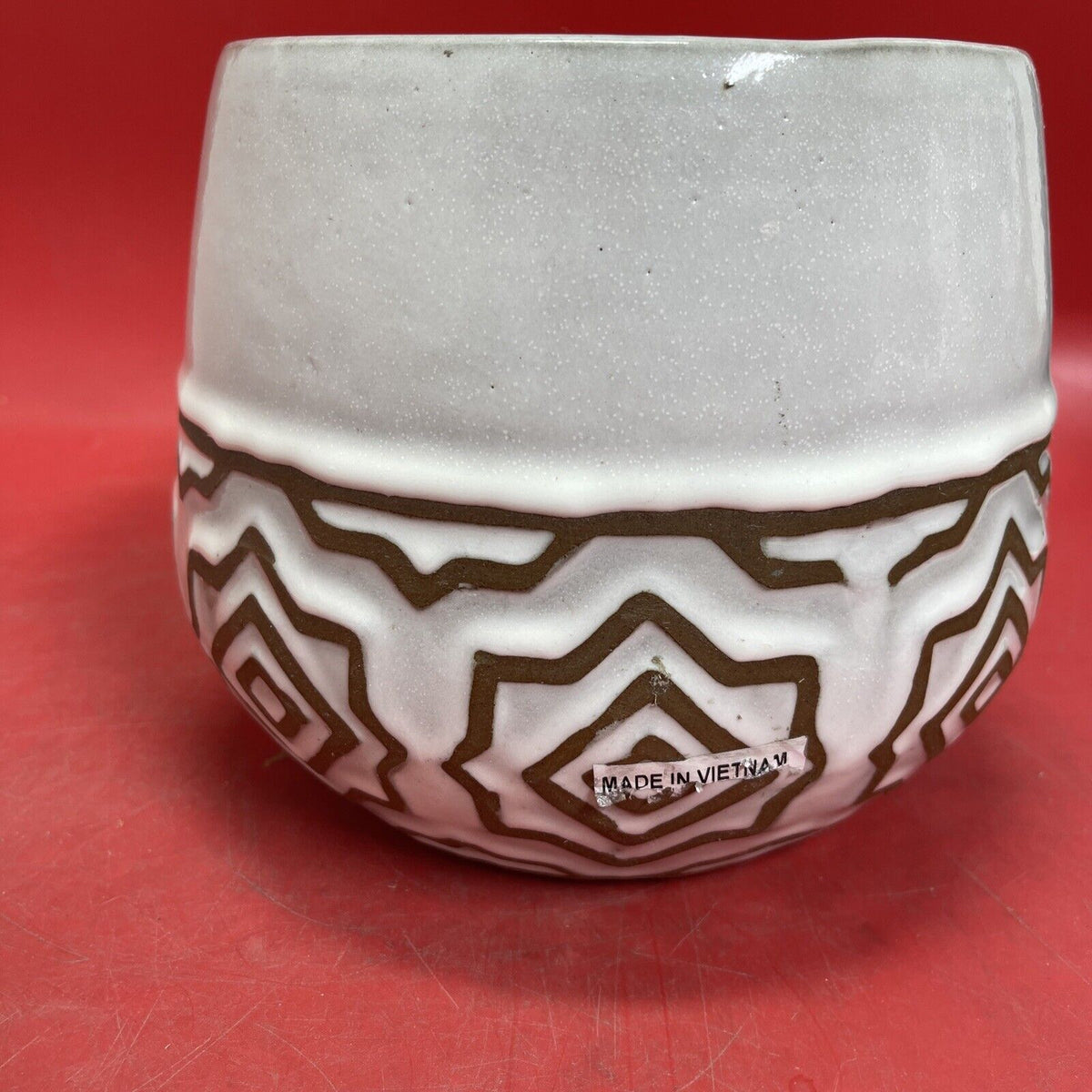 Vintage Ceramic Flower Pot 7”