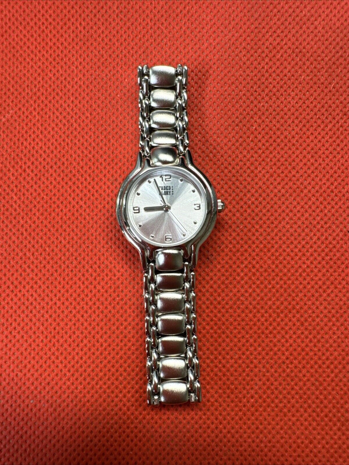 Faded Flory Silver Tone Stainless Steel Watch for Women