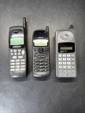 Vintage Cellphone Phones Nokia 638AU, 232, Motorola Tele 250/Lot Of 3,For Parts!