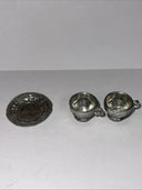 Vintage Miniature Pewter Tea Set Made in Germany