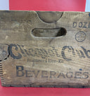 Antique Clicquot Club Wooden Soda Beverage Crate Box, Ginger Ale Sarsaparilla