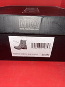 Mia Boots Black Size Lace Up Womens Booties Ankle Simon Combat Leather Heels