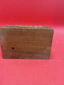 Vintage Hand Carved Teak Wooden Jewelry Trinket Box Made in India Lot 2
