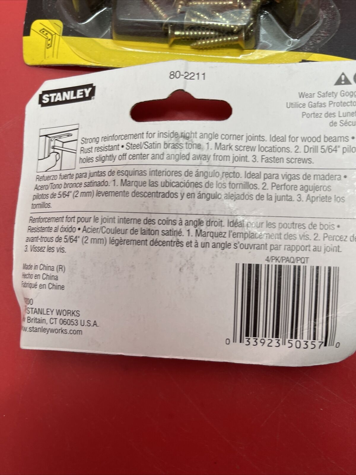 STANLEY Corner 2”80-2211 CD997(4) 1”80-2190 CD997(3) 30-5860 DP999(7)