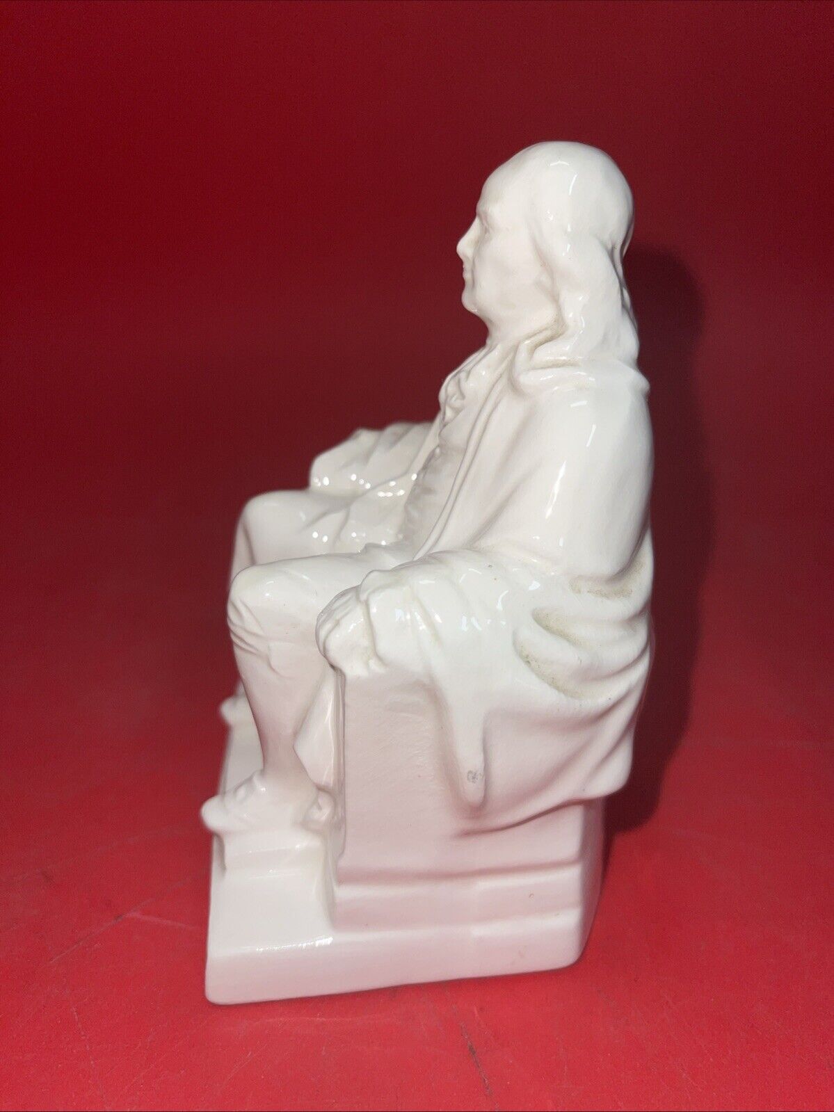 Rare Vintage Ceramic 4.5” Seated Benjamin Franklin Charls Prod Japan Americana