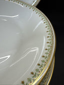 Theodore Haviland Limoges France Various Plates Green & Gold Trim/ Lot Of 6