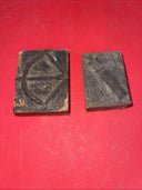 3 Vintage Carved WOODEN BLOCK STAMP for Hand Printing Fabric/Textiles/Wallpaper