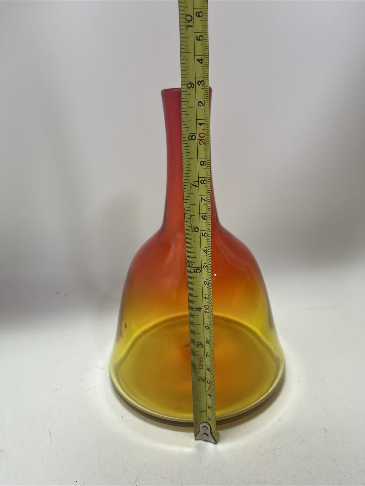 Blenko Decanter 6122S Tangerine 9”1960s Vintage. No Stopper.